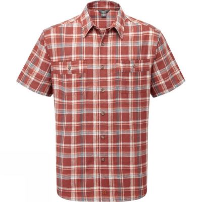 Royal Robbins Shasta Plaid Rövid Ujjú - Férfi Ing - Piros (Magyarország AFK304296)